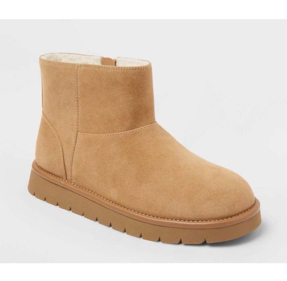Universal Thread Women's May Microsuede Ankle Boots with Memory Foam Insole